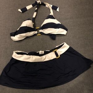 Lauren by Ralph Lauren 2 piece bathing suit.